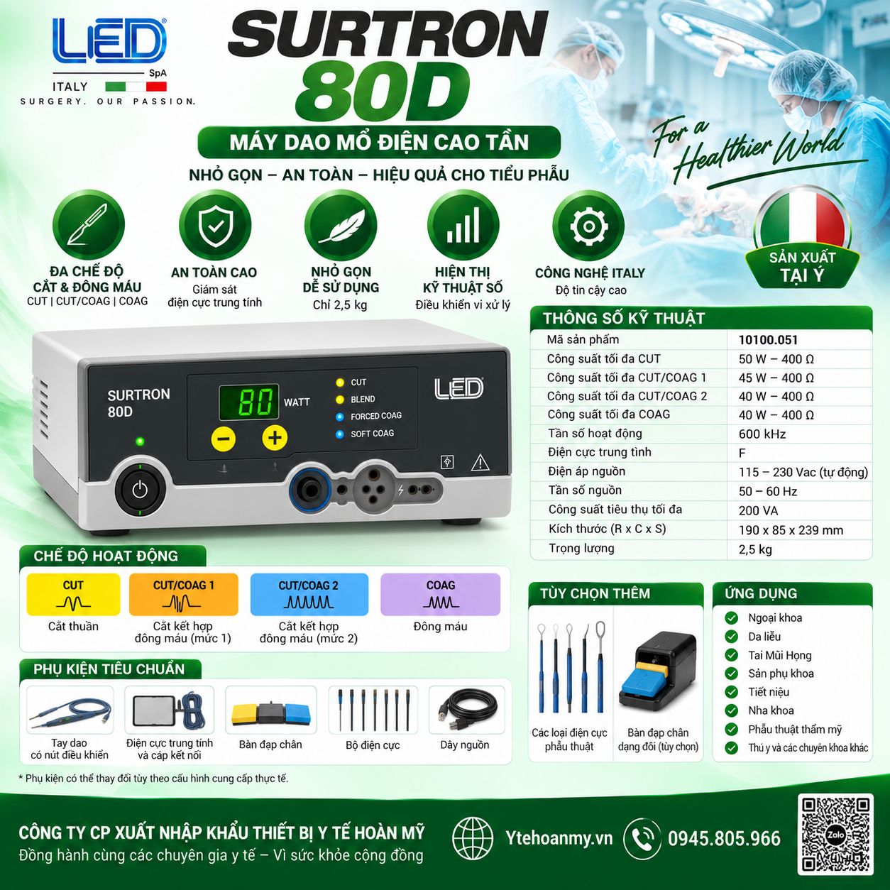 Dao mổ điện Surtron 80D